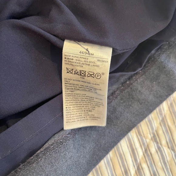 Banana Republic Ruffle Front Woolblend Lined Blouse, Sz 8 - Picture 4 of 5